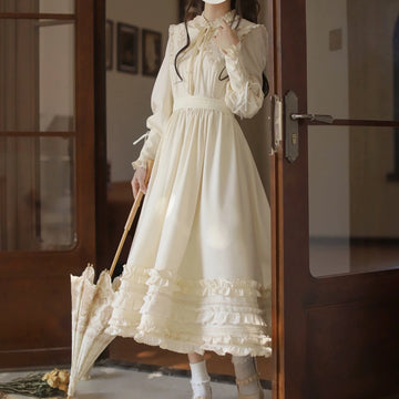 シフォンのフリルワンピース_A0354